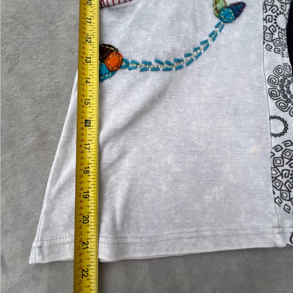 Ark Imports Boho Hippie Embroidered Full Zip Hooded Tunic Sweater Hoodie - Picture 10 of 13